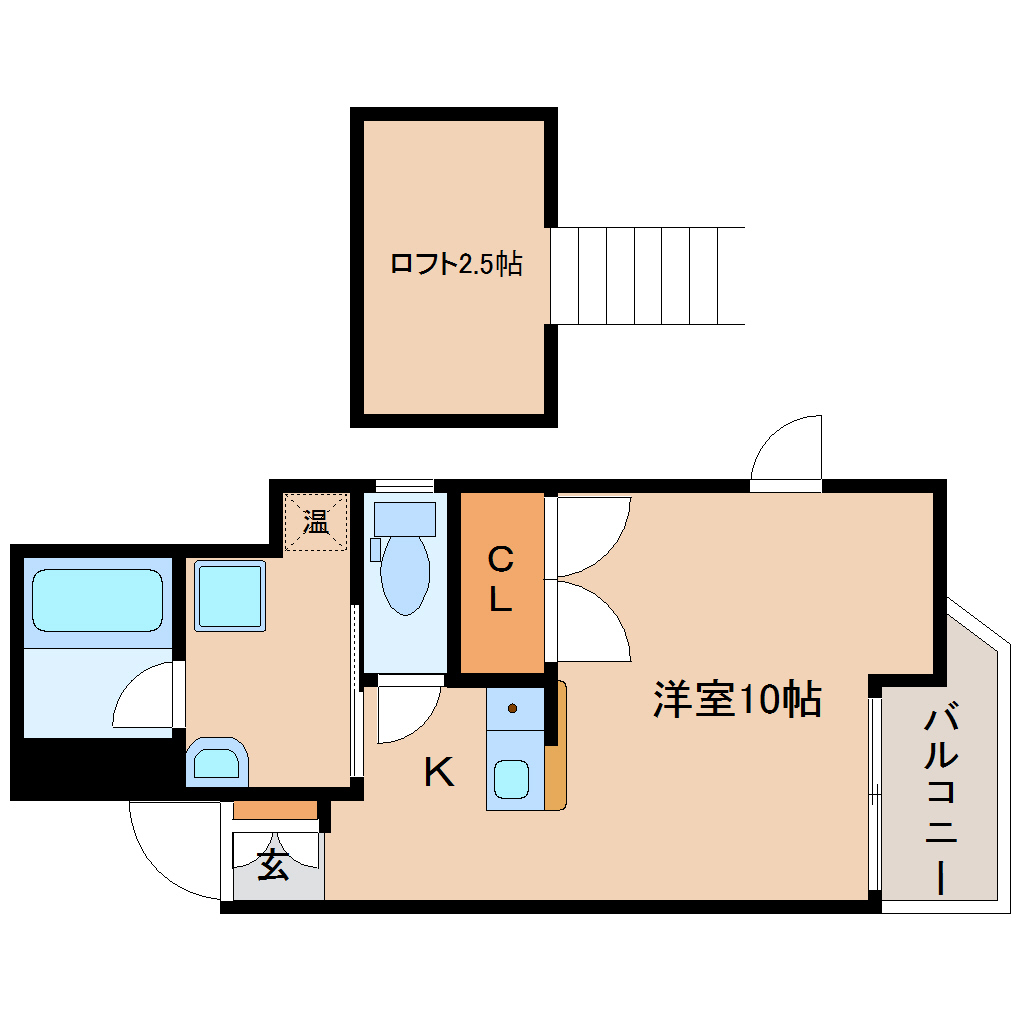 静岡市清水区中之郷のマンションの間取り