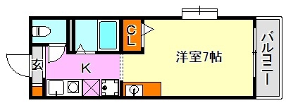 神戸市須磨区稲葉町のアパートの間取り