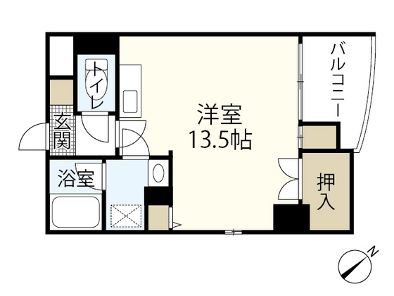 広島市中区富士見町のマンションの間取り