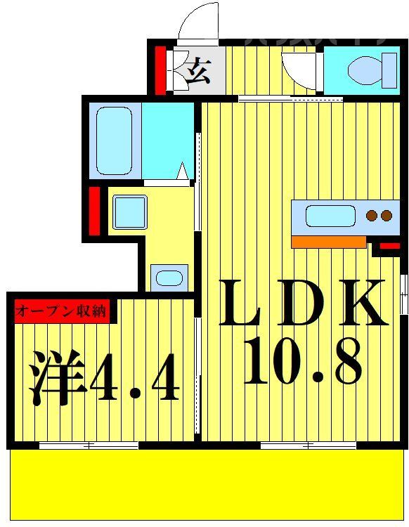 柏市大井のアパートの間取り