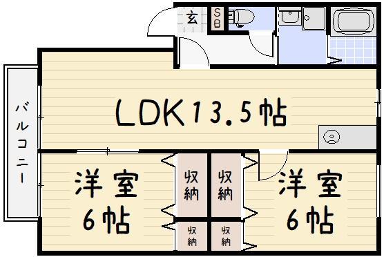 エスティアム足原の間取り