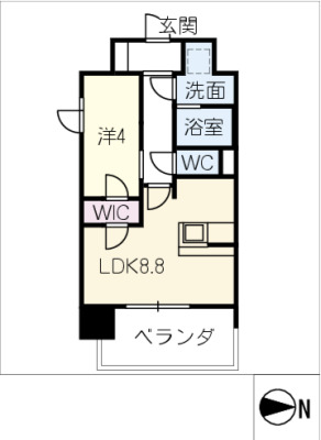 S-RESIDENCE上飯田Northの間取り