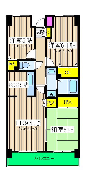 プランジュール神大寺の間取り