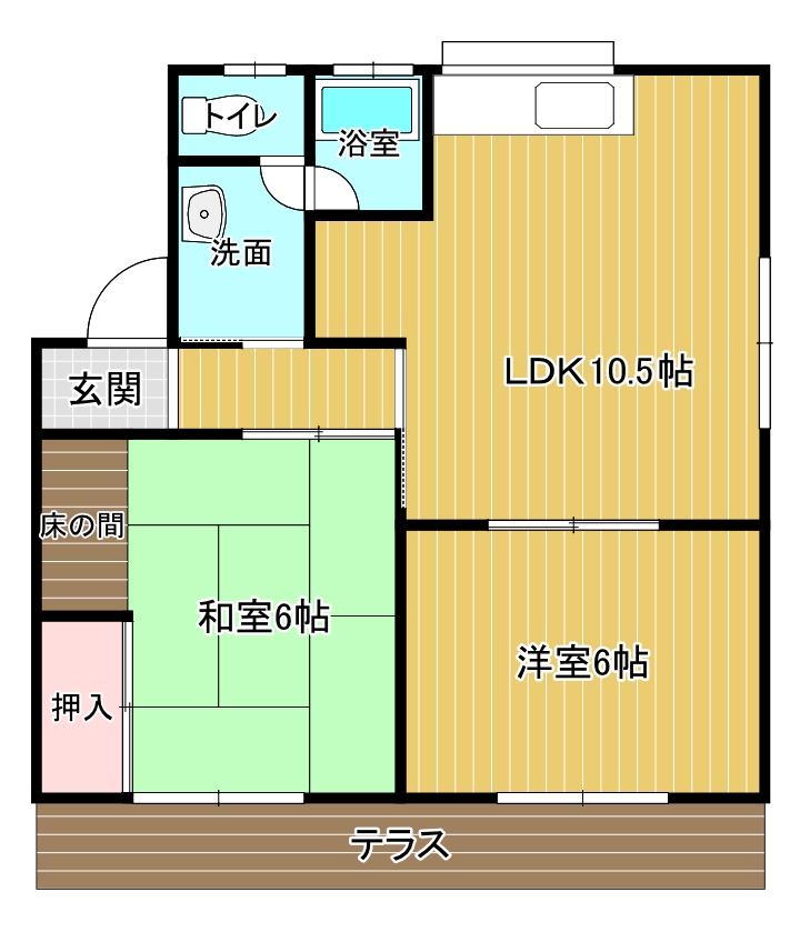 フラット田園の間取り