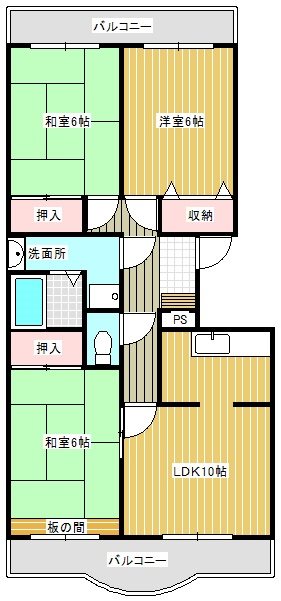 開明ロイヤルマンションの間取り