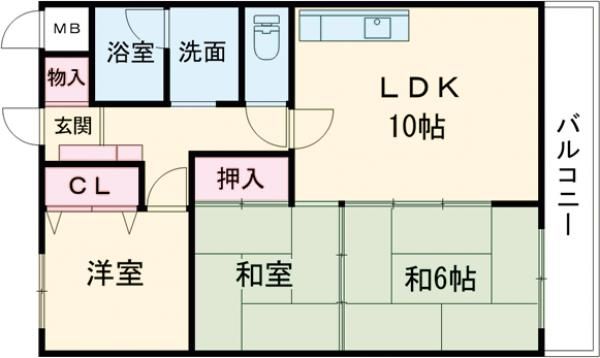 メープルコート中村IIの間取り