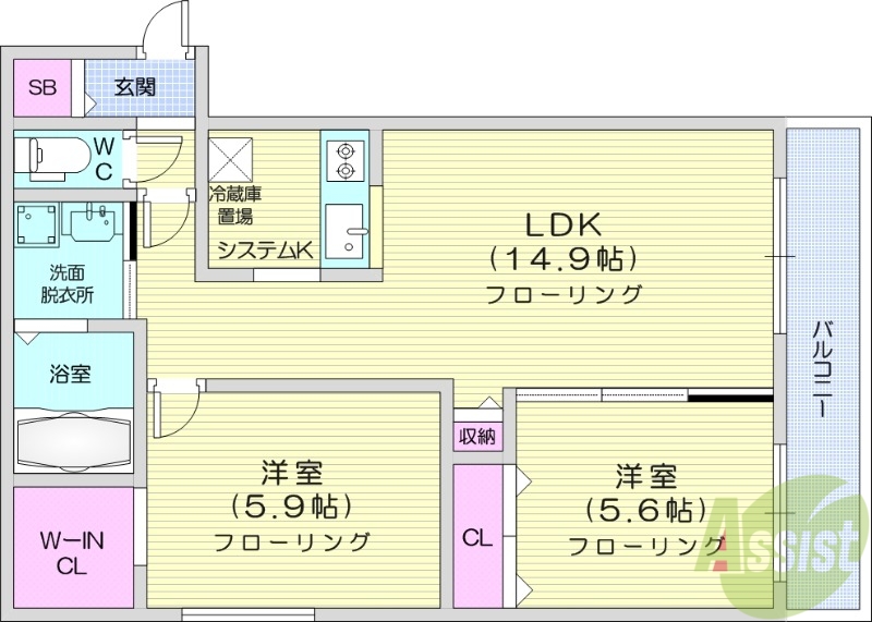 Roots 真駒内の間取り