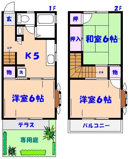 セジュール中国分の間取り