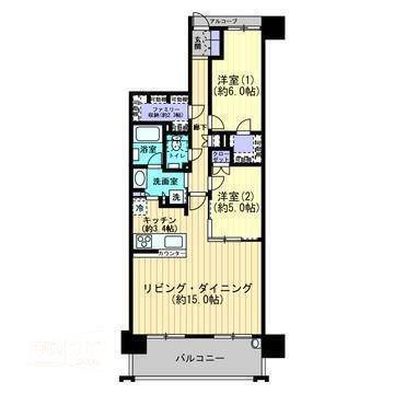 クレアホームズ松山ランドマークタワーの間取り