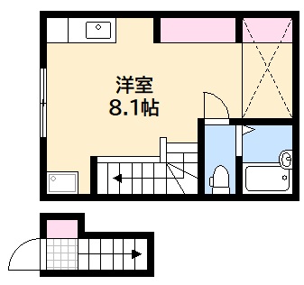 広島市佐伯区五日市中央のアパートの間取り