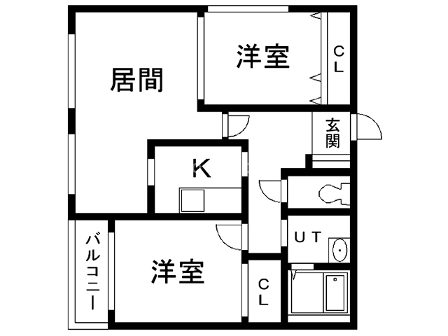 札幌市白石区栄通のマンションの間取り