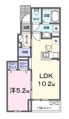 練馬区西大泉のアパートの間取り