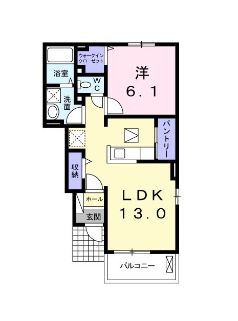 岐阜市長良小松町のアパートの間取り