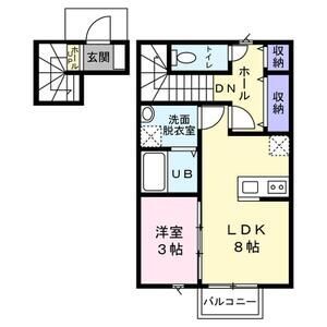 柴田郡大河原町字緑町のアパートの間取り