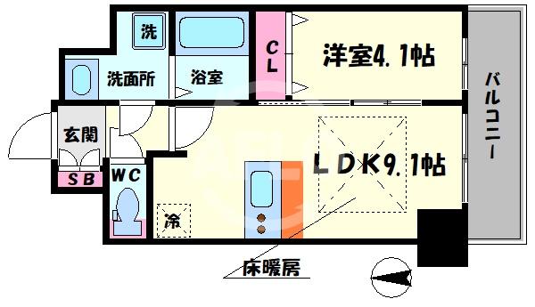 プレサンス松屋町グレースの間取り