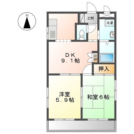 【広島市安佐南区八木のアパートの間取り】