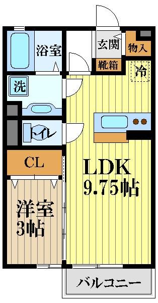 小平市花小金井南町のアパートの間取り