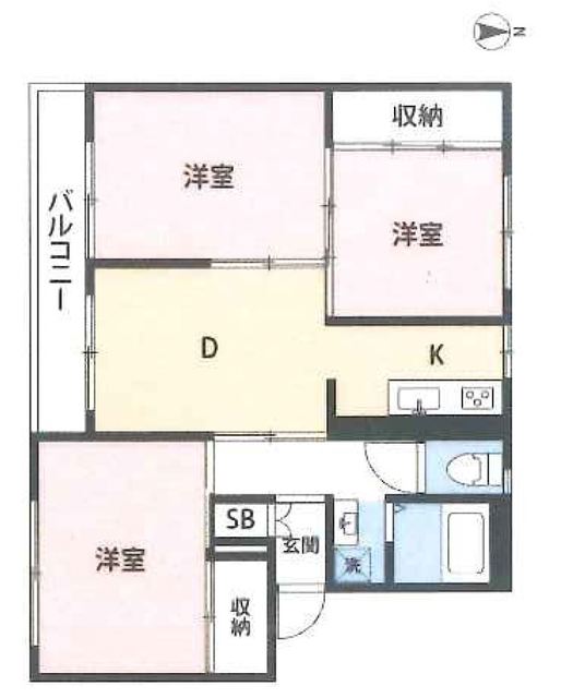 高松市屋島西町のマンションの間取り