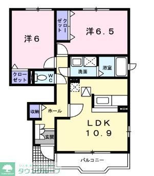 横浜市金沢区大道のアパートの間取り