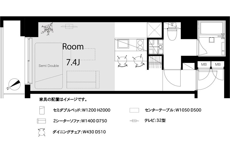 豊島区東池袋のマンションの間取り