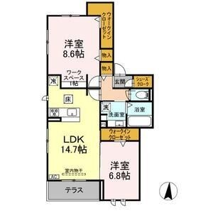 【名古屋市南区中江のアパートの間取り】