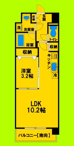 吹田市垂水町のマンションの間取り