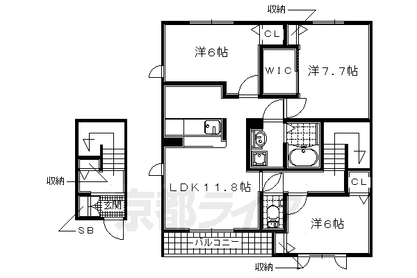 アシスト木津の間取り