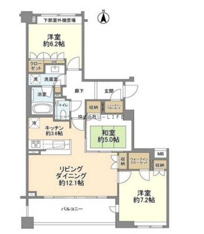 横浜市西区老松町のマンションの間取り