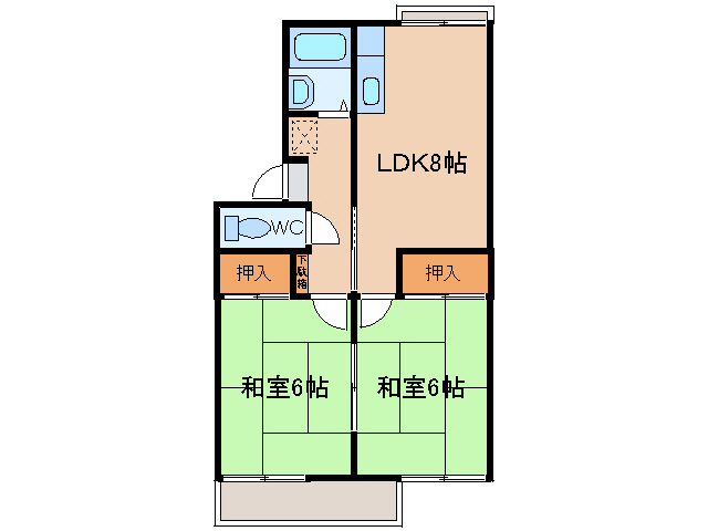 ハイツ五本杉の間取り