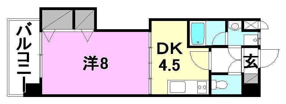 松山市高砂町のマンションの間取り