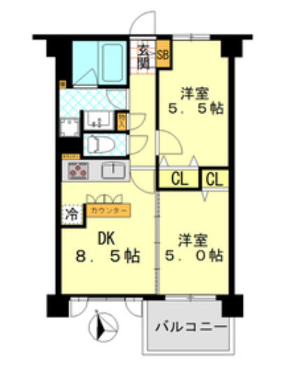 ベルジェンド青葉の間取り