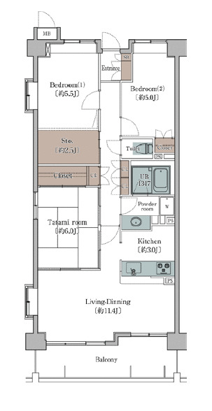 品川区大井のマンションの間取り