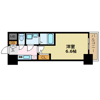 エスリード大阪上本町グリーズの間取り