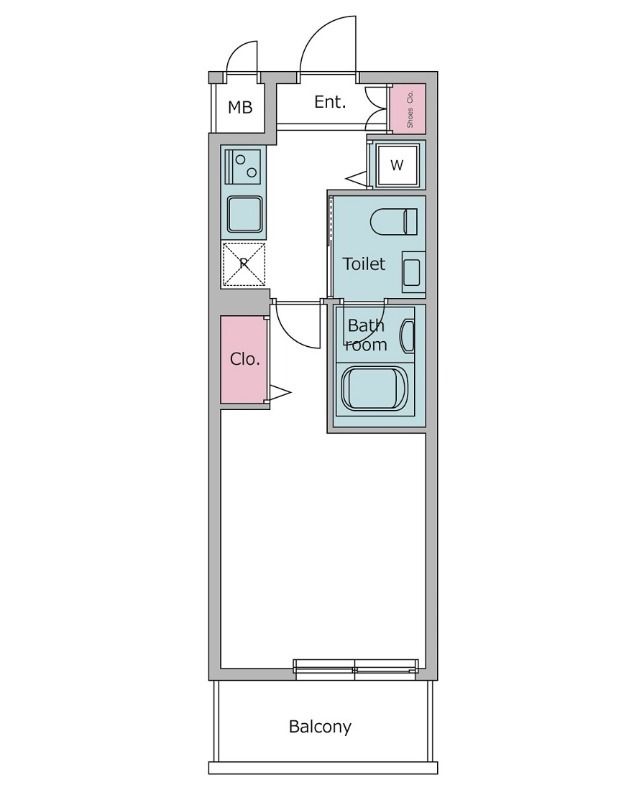 港区西新橋のマンションの間取り
