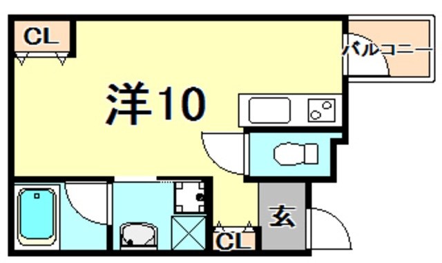 マテリアル段上の間取り写真
