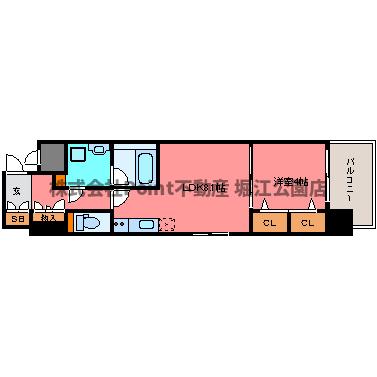 地下鉄御堂筋線 大国町駅 徒歩1分 15階建 築11年の間取り写真