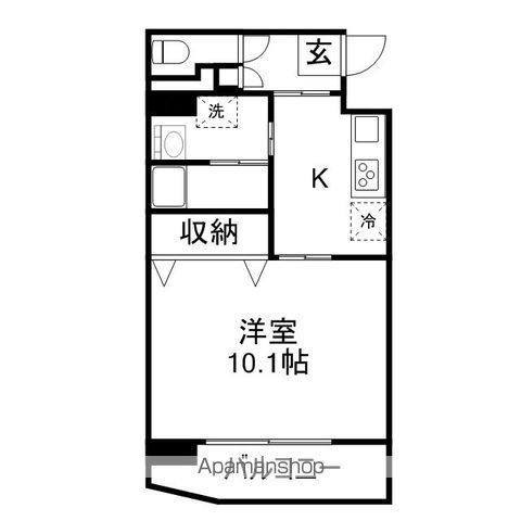 岡山電軌清輝橋線 清輝橋駅 徒歩55分 7階建 築7年の間取り写真