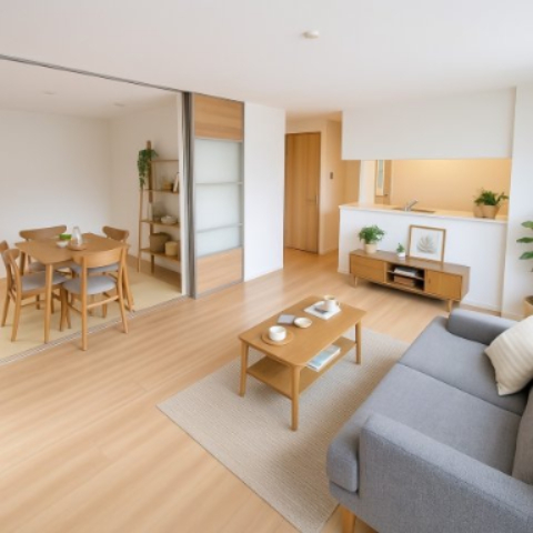 居室・リビング　※CGで家具等を配置したもので家具等は含まれません。