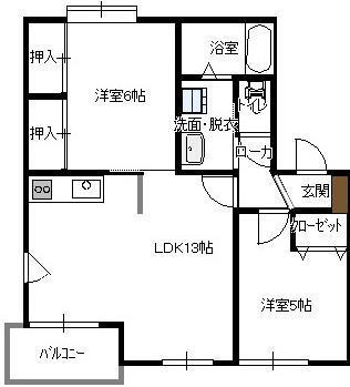 カサクァレンタ駿河 Bの間取り写真