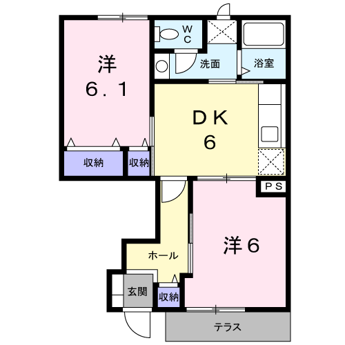 フィーレ　Ｂの間取り