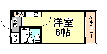 神戸市東灘区岡本のマンションの間取り