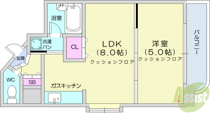 メープル円山の間取り