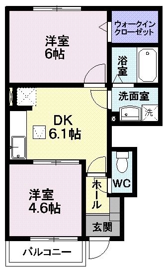 リバティーベルＢの間取り