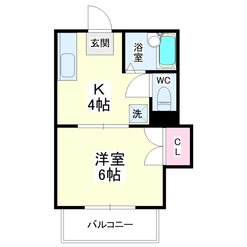 静岡県浜松市中央区富塚町（アパート）の賃貸物件の間取り