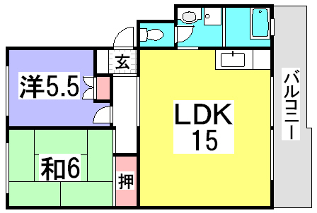 サンコーポ井口B棟の間取り