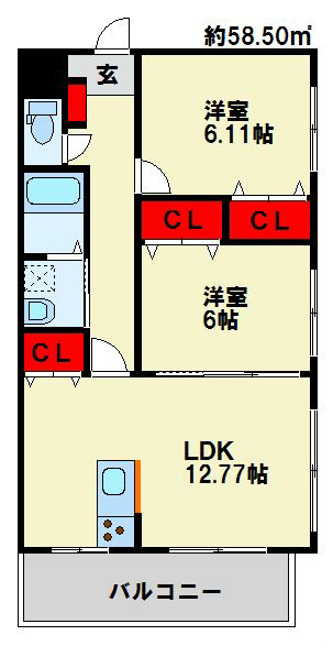 パティナ足立の間取り