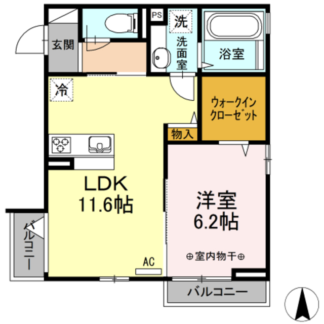 D-room西ヶ原の間取り