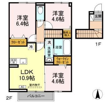 藤沢市村岡東のアパートの間取り