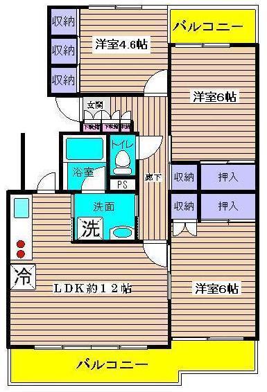 三郎山ハイツの間取り