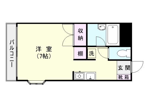 鹿児島市郡元町のアパートの間取り